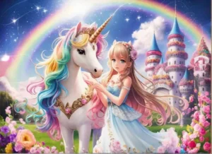 1pcs art obstrait de princesse pour chambre d'enfant très élégant