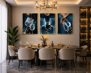 Cadre Décoratif Élégant Verres Artistique