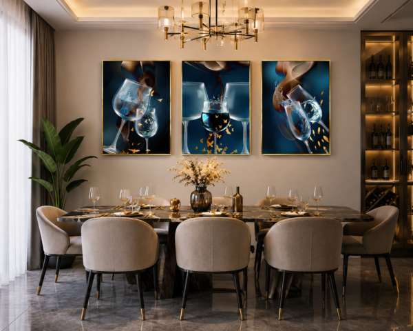 Cadre Décoratif Élégant Verres Artistique