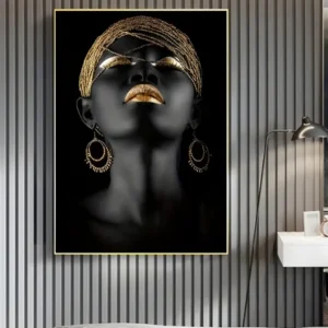  1pcs  Décoration murale élégante noire et dorée