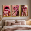 Ensemble de 3 Cadres Glamour Roses