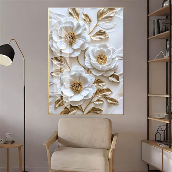 Fleur Cristal Porcelaine Peinture Art Mural Peinture Décorative