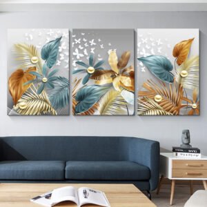 H1448203a629c47278f442f3bf133f3c6D Art moderne de luxe avec feuille de papillon