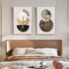 3 pieces Art mural moderne de luxe lumineux