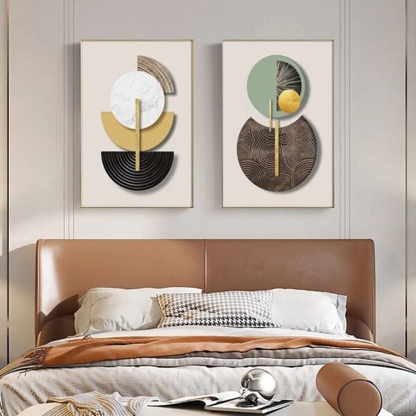 3 pieces Art mural moderne de luxe lumineux