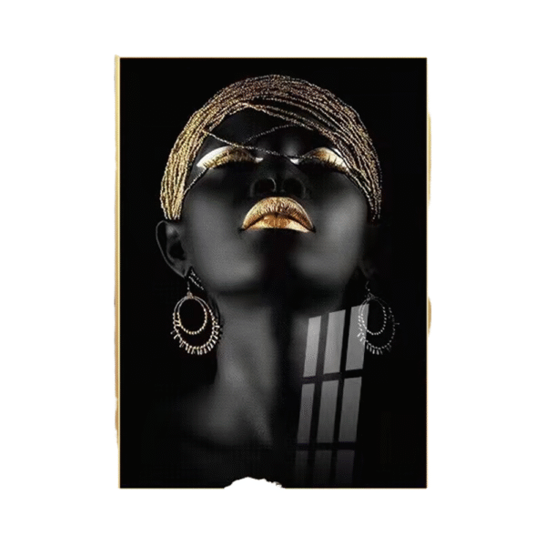  1pcs  Décoration murale élégante noire et dorée