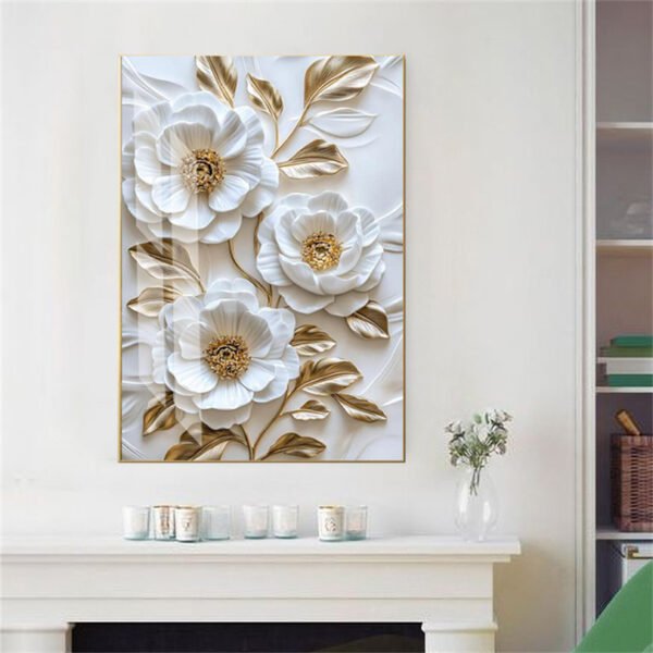 Fleur Cristal Porcelaine Peinture Art Mural Peinture Décorative