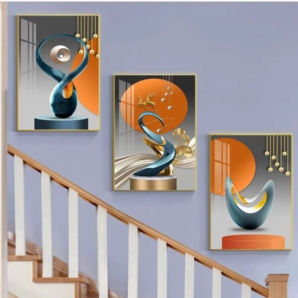 H33aa1a46b68d43c6997d96cca0c0c01cL 3 PCS Affiche sur toile de luxe Paysage art mural