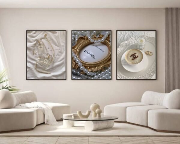 3pcs art mural SQ luxe mode affiche célèbre