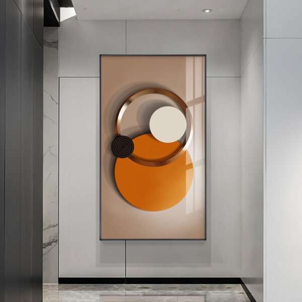 3 Pieces Peintures porcelaine en cristal abstraitesArt Mural