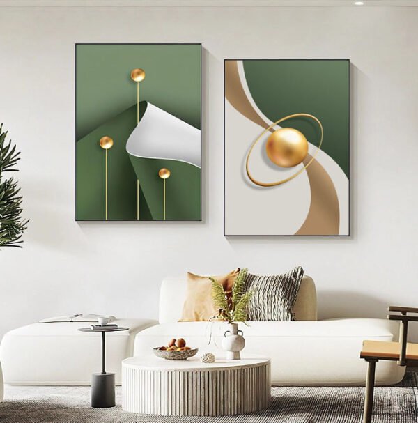 Ha25104b462134e339d0dcc80c8513fc4c 3pcs Peinture murale de style moderne peintures vertes