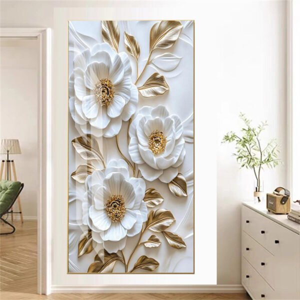 Fleur Cristal Porcelaine Peinture Art Mural Peinture Décorative
