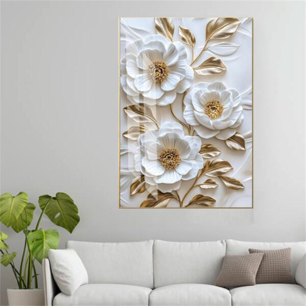 Fleur Cristal Porcelaine Peinture Art Mural Peinture Décorative