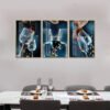 3pcs Art Abstrait de verre a vin pour salle a manger
