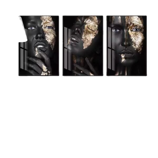 Moderne or mode Sexy noir peau foncée femme