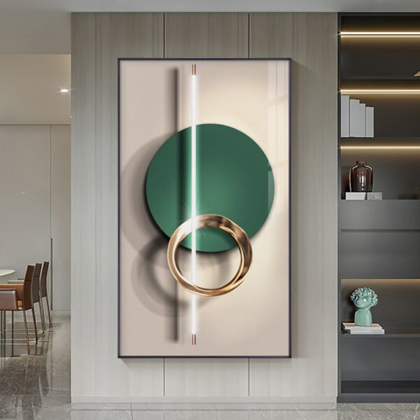 3 Pieces Peintures porcelaine en cristal abstraitesArt Mural