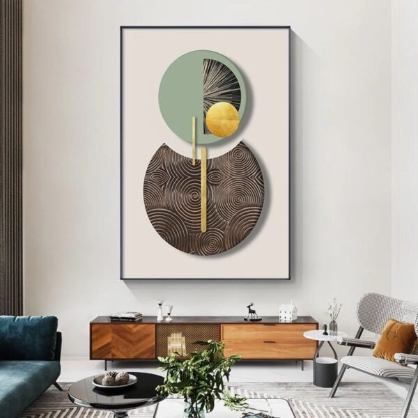 3 pieces Art mural moderne de luxe lumineux