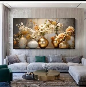 Tableaux 2D Plats, 1Pcs en criste porcelaine Encadrées