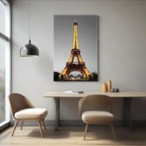 1 PCS ART art mural Tour Eiffel Paris Art sur toile - 50*70cm /18*24 pouces Impression murale en bois,