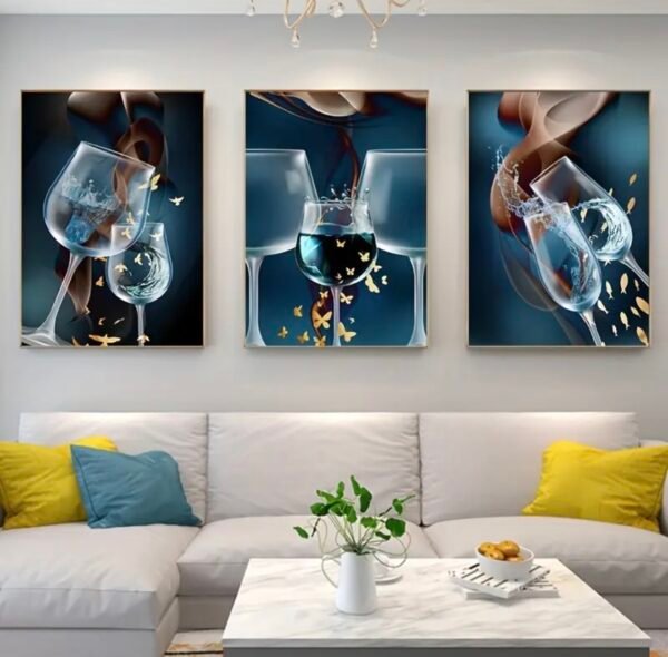 Cadre Décoratif Élégant Verres Artistique