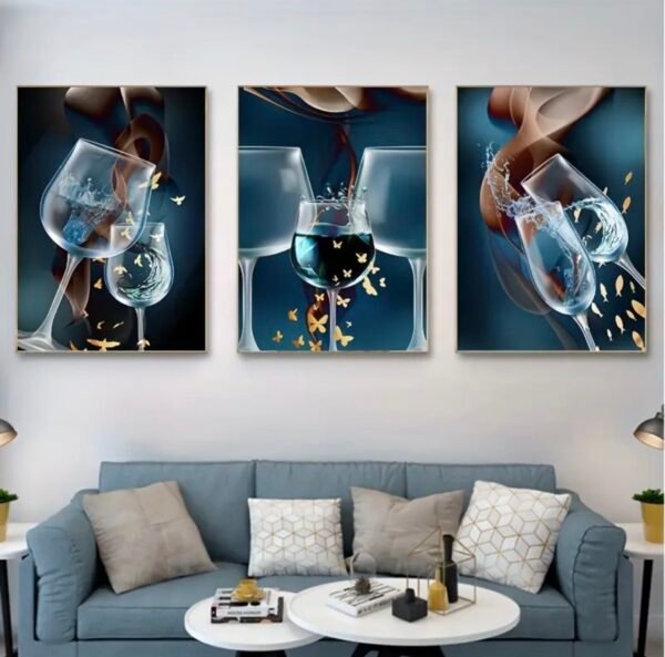Cadre Décoratif Élégant Verres Artistique