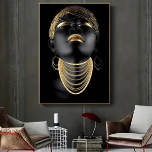 1PCS ART DECORATION MURAL ABSTRAITE DEFEMME AFRICAINE