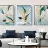 3pcs art mural peinture en cristal porcelaine encadre
