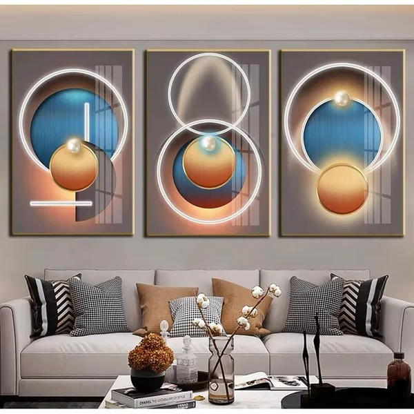 3 Trois magnifiques tableaux très élégants pour votre maison, dimensions 50*70 cm, art mural