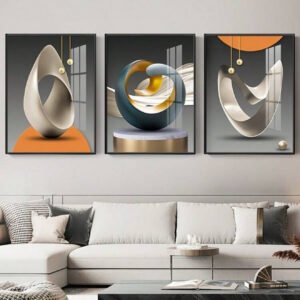 IMG_0098 Lot de 3 posters abstracted moderne, peinture murale géométrique abstraite,