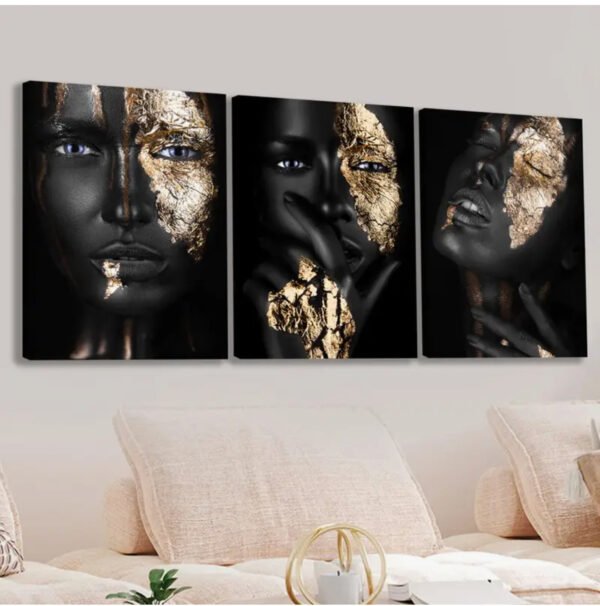 Moderne or mode Sexy noir peau foncée femme