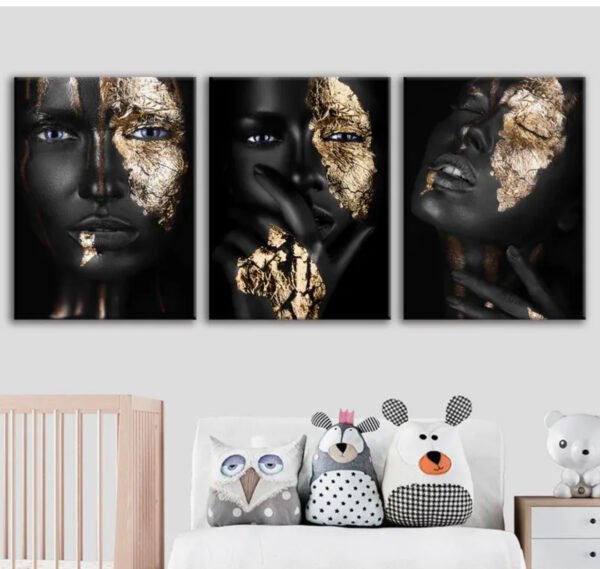 Moderne or mode Sexy noir peau foncée femme