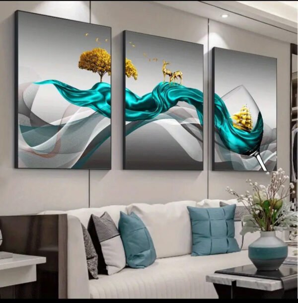 3pcs Art mural pour cuisine très elegant