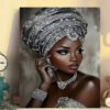 IMG_6215 2D Plat 1pc, Femme Africaine en Diadème