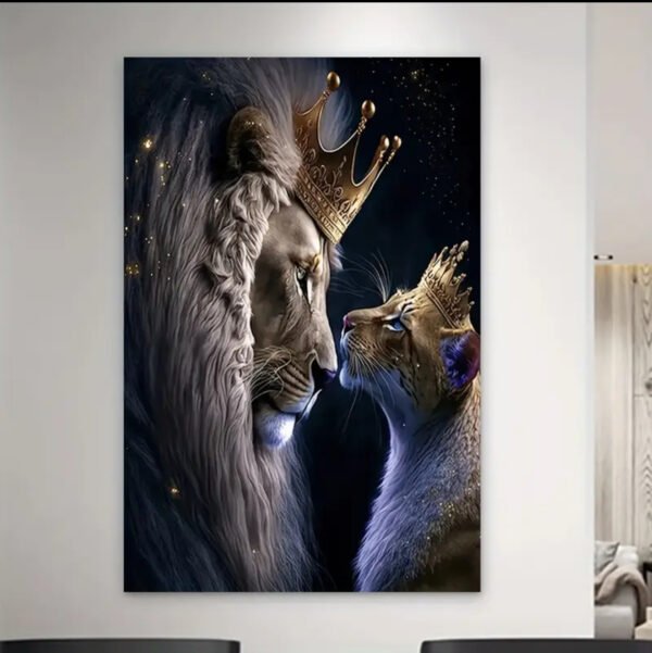 1pcs Tableau Moderne Abstrait Lion