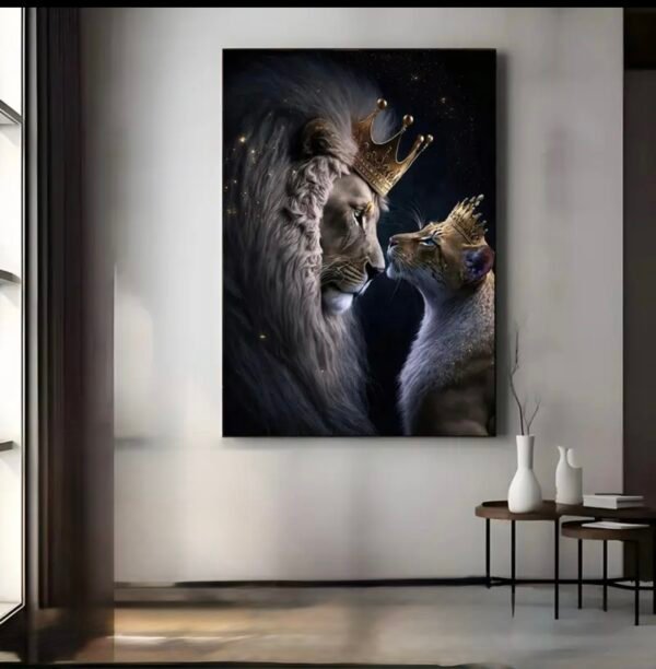 1pcs Tableau Moderne Abstrait Lion