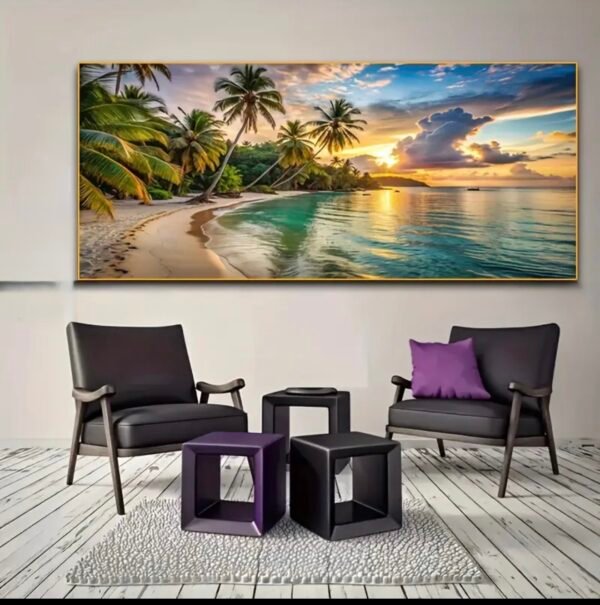 1pièce Tropical Sunset Beach porcelaine cristal