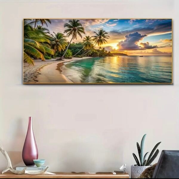 1pièce Tropical Sunset Beach porcelaine cristal