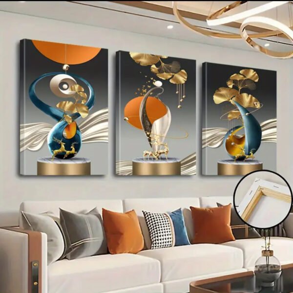 Décoration murale. 2D plat, 3 pièces. Apportez la vie aux murs de la pièce, Ensemble de 2D plat