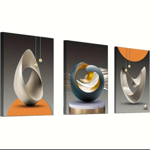 IMG_6273 2D Plat, Art Mural Graphique 2D, Impression sur Toile Moderne Abstraite avec Cadre en Bois