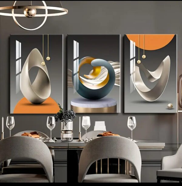 IMG_6274 2D Plat, Art Mural Graphique 2D, Impression sur Toile Moderne Abstraite avec Cadre en Bois