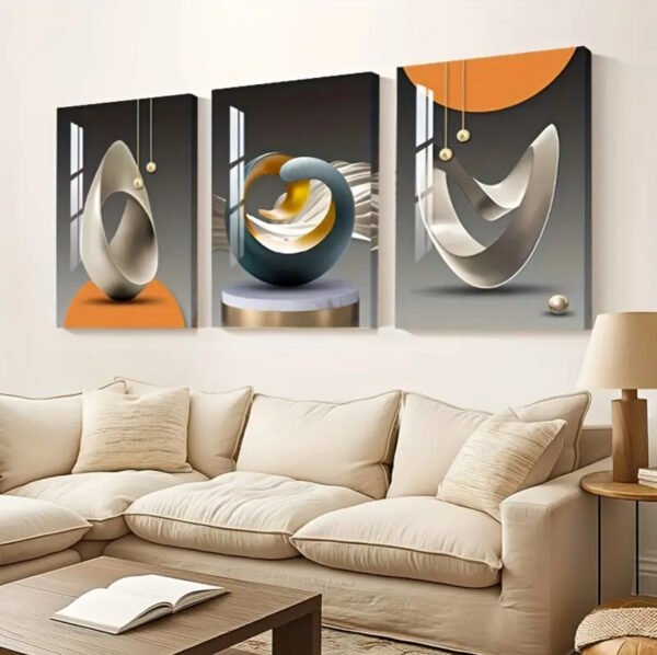 IMG_6275 2D Plat, Art Mural Graphique 2D, Impression sur Toile Moderne Abstraite avec Cadre en Bois