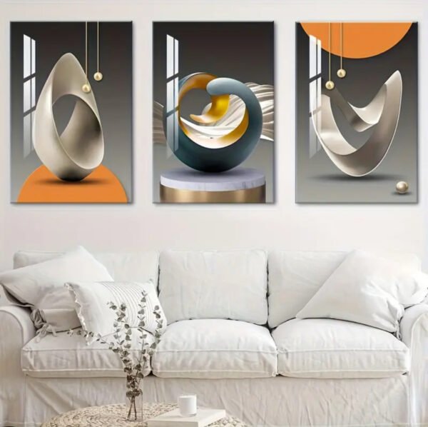 IMG_6276 2D Plat, Art Mural Graphique 2D, Impression sur Toile Moderne Abstraite avec Cadre en Bois