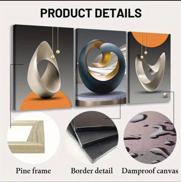 IMG_6277 2D Plat, Art Mural Graphique 2D, Impression sur Toile Moderne Abstraite avec Cadre en Bois