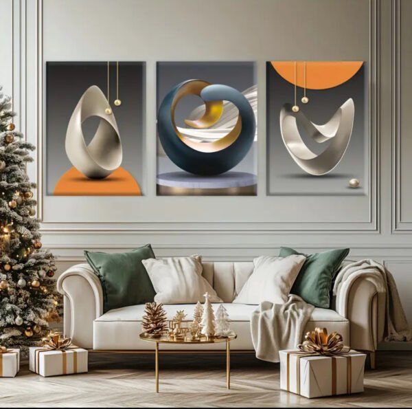 IMG_6278 2D Plat, Art Mural Graphique 2D, Impression sur Toile Moderne Abstraite avec Cadre en Bois