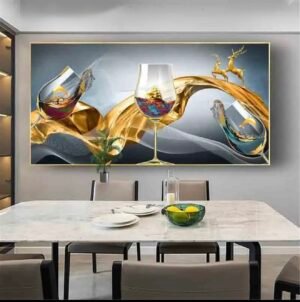 1pc Affiche en Cristal porcelaine Extra Large