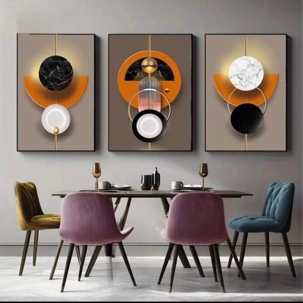 IMG_6308 3 tableaux sur toile avec cadre en aluminium ,