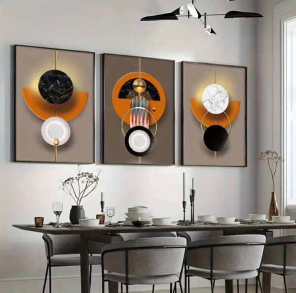 IMG_6309 3 tableaux sur toile avec cadre en aluminium ,