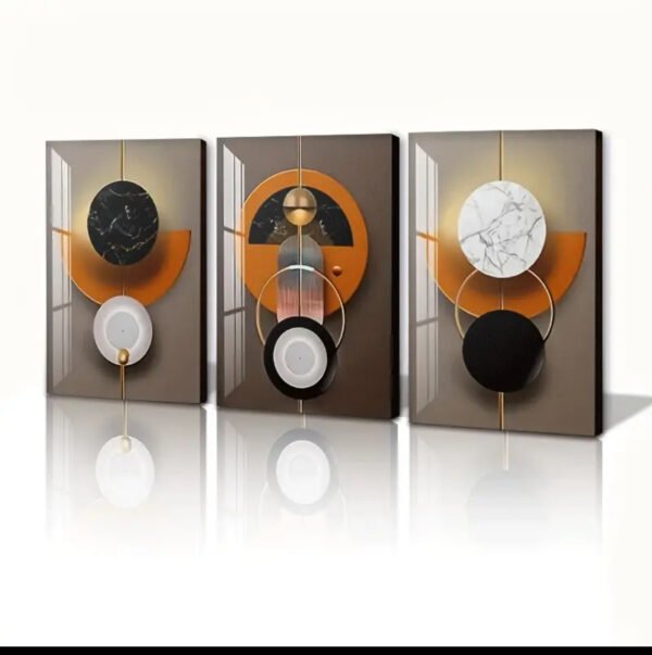 IMG_6314 3 tableaux sur toile avec cadre en aluminium ,