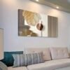 2D Plat, 1pc Modern Abstract Geometric Art Wall Art Peinture sur toile - 60*120 cm Éncadre