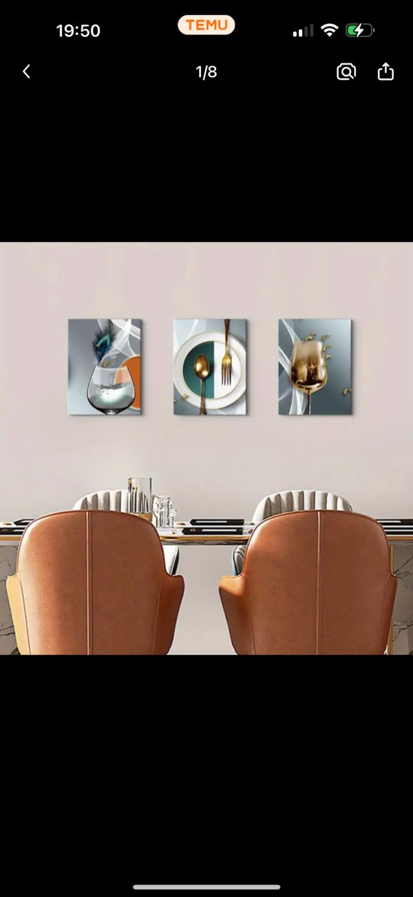 IMG_6456 3 Tableaux Imprimés sur Toile Encadrés en Bois,